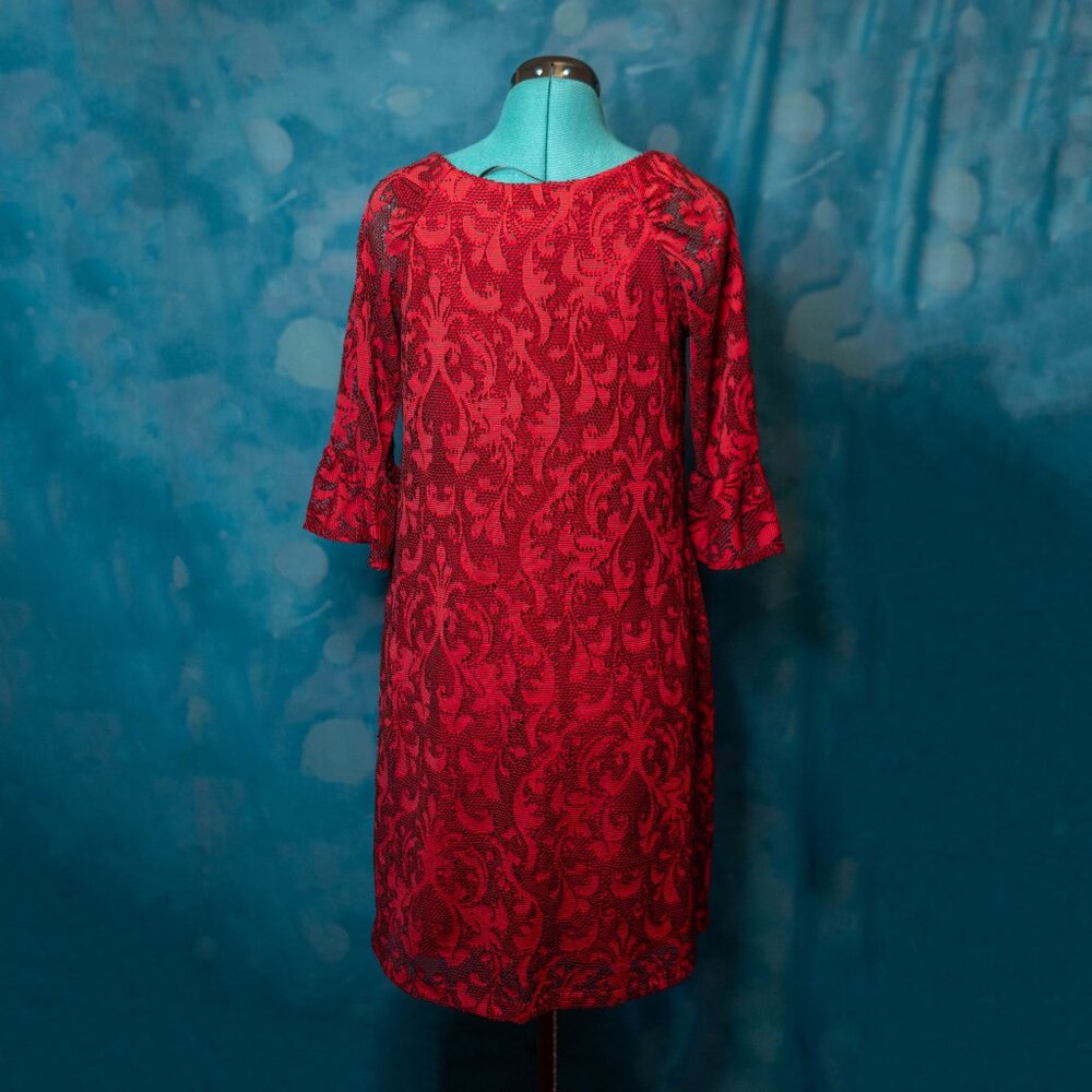 CLEARANCE Rabbit Rabbit Rabbit Red Lace Overlay Dress – Size M - Picture 5 of 6